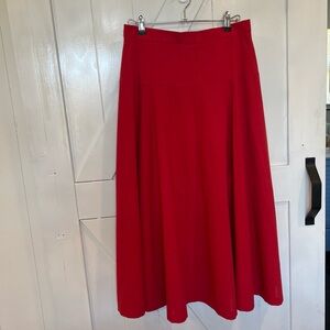 Vintage Red A-Line Maxi Skirt - Size 13/14 Women